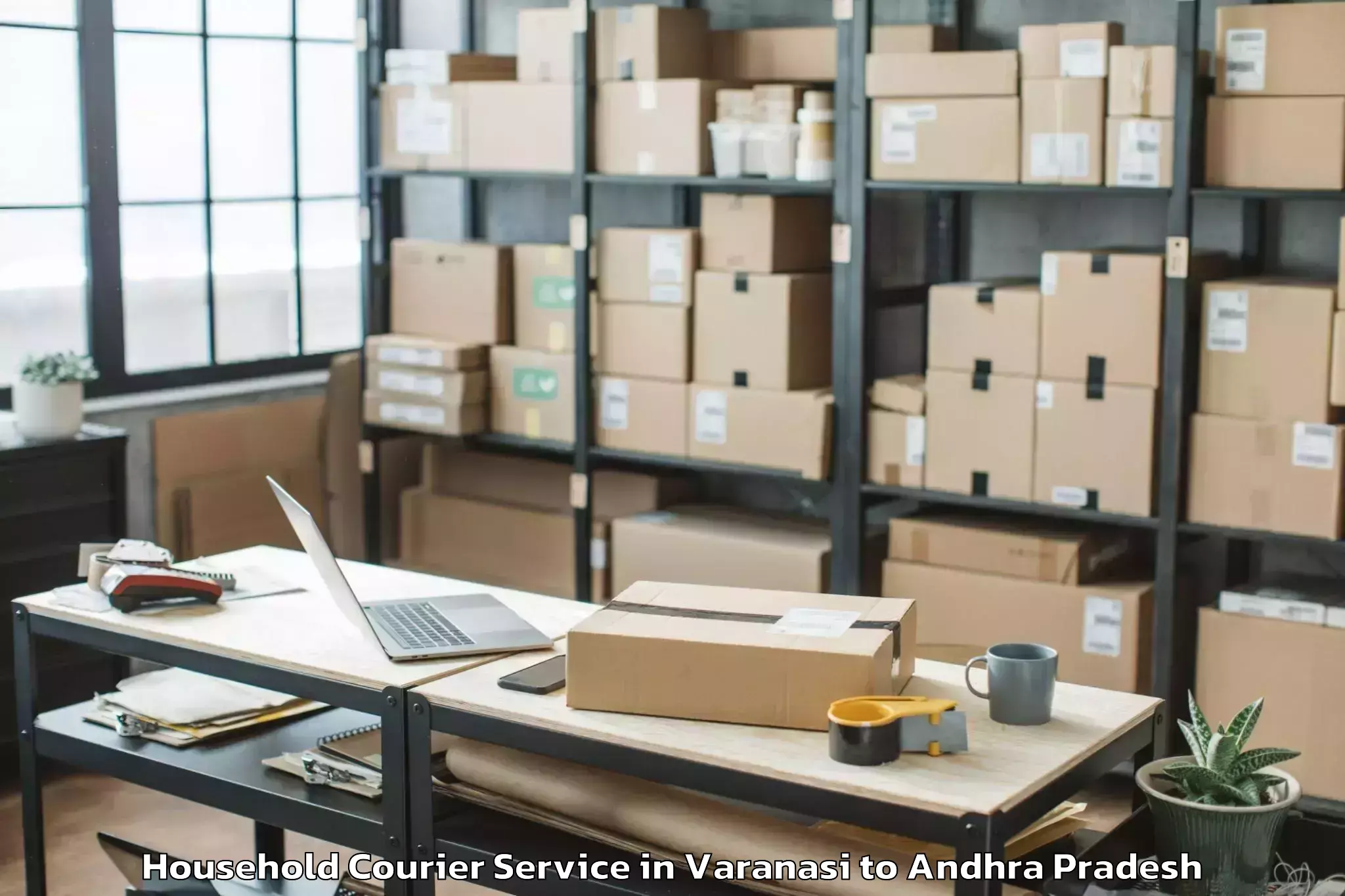 Quality Varanasi to Kovvur Household Courier